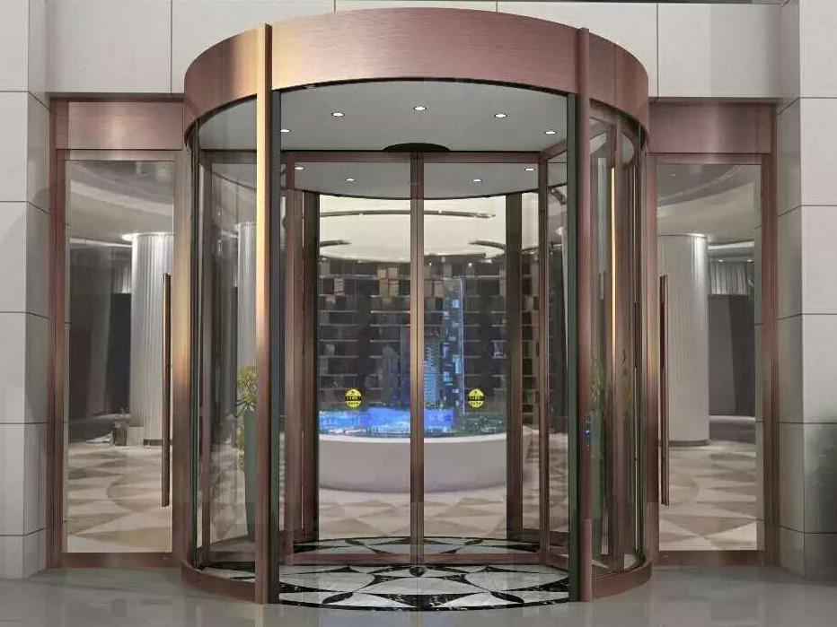 營銷（xiāo）中心不鏽鋼旋轉玻璃門