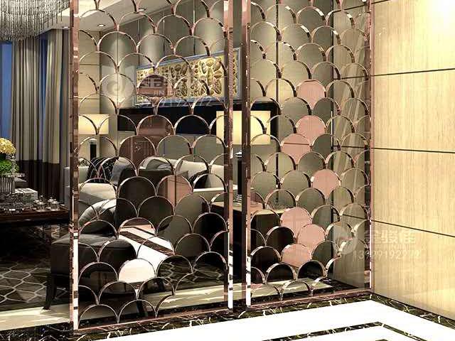 家用客廳不鏽（xiù）鋼屏風花格隔斷