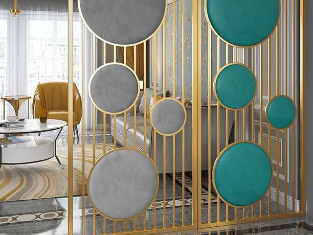 家用客廳不鏽鋼屏風花格隔斷