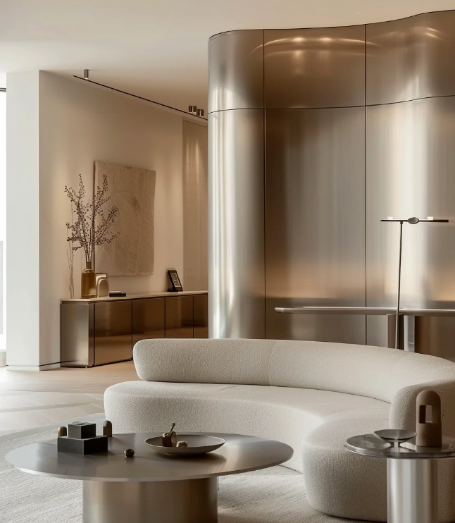 別再用‘鋼板’封天花板！這（zhè）組會呼吸的水紋波，讓硬核金屬秒變高級藝術品