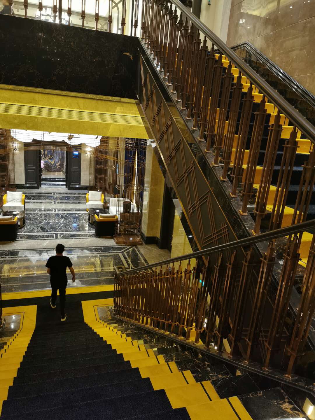 豪華飯（fàn）店不鏽鋼樓梯扶手