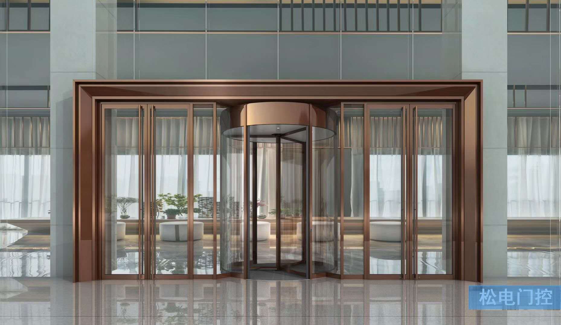 高端酒店不鏽鋼玻璃門