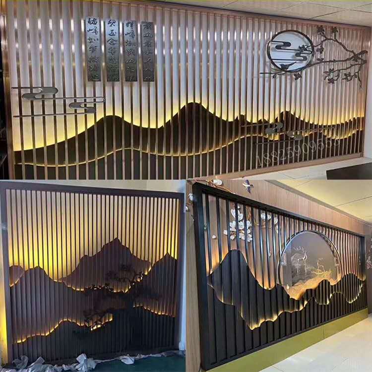 豪華別墅不鏽(xiù)鋼屏風隔斷 豪華(huá)別墅不鏽鋼屏風隔斷