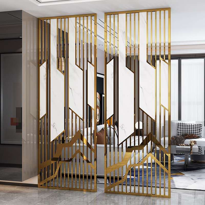 黃銅色鏤空鋁隔斷 黃銅(tóng)色鏤空(kōng)鋁隔斷